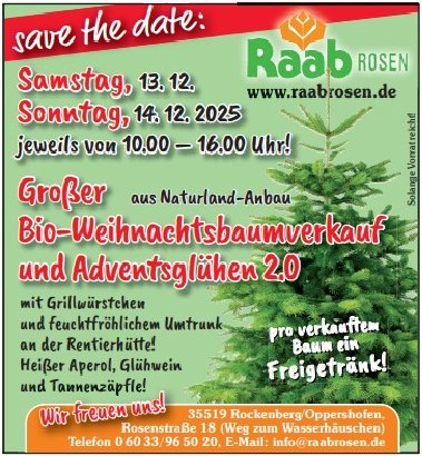 Sonder-Baumverkauf 13.+14.12.25